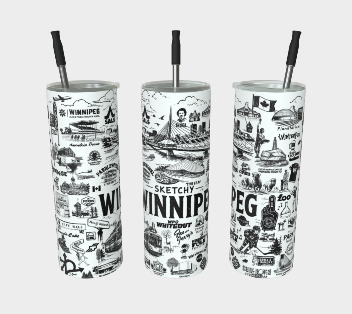 Sketchy Winnipeg Tumbler - BLACK