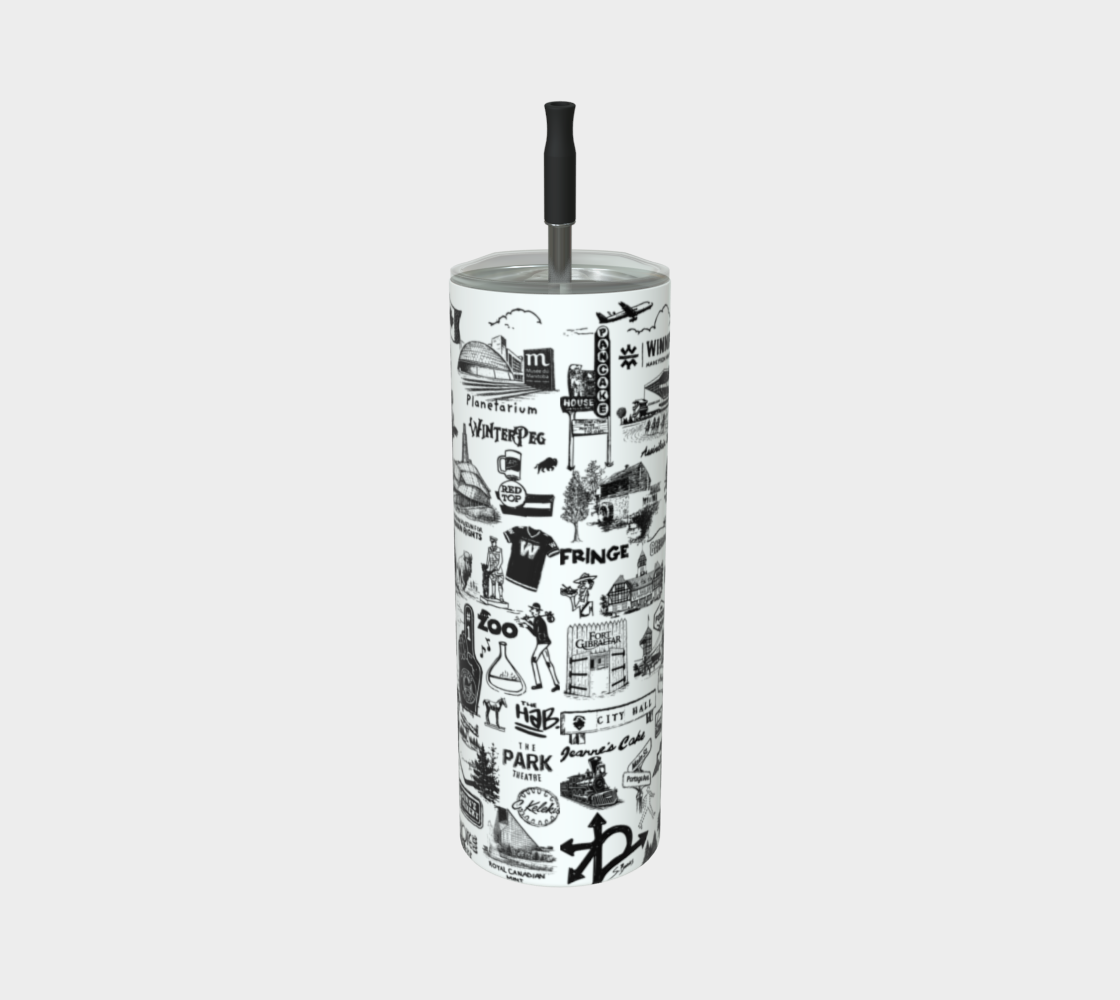 Sketchy Winnipeg Tumbler - BLACK