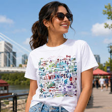 Load image into Gallery viewer, Sketchy Winnipeg White Tshirt — COMING SOON!