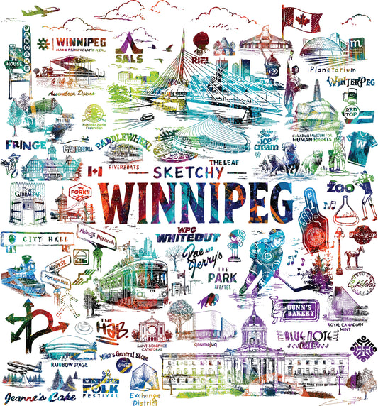 Sketchy Winnipeg White Tshirt — COMING SOON!