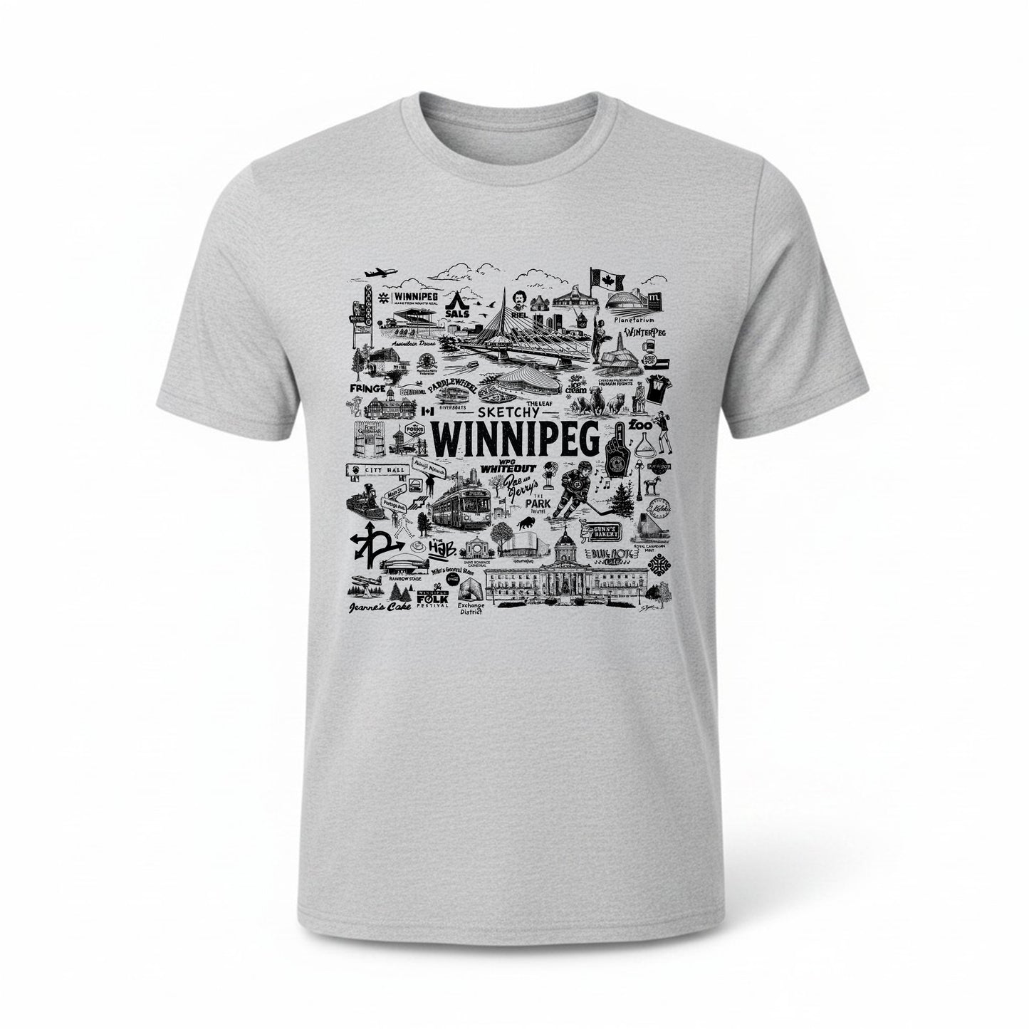 Sketchy Winnipeg Tshirt - Heather Grey