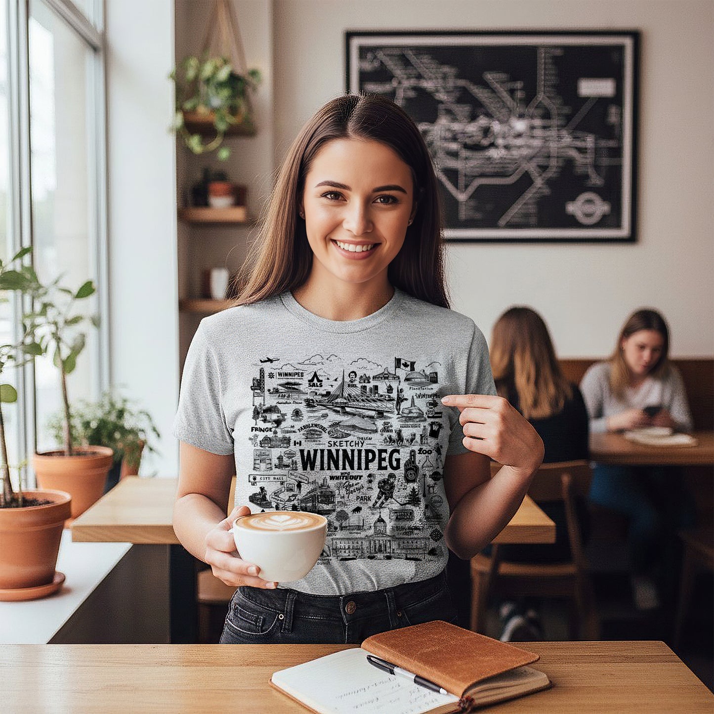 Sketchy Winnipeg Tshirt - Heather Grey